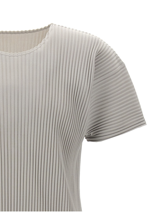Плиссированная футболка Серая HOMME PLISSE' ISSEY MIYAKE HP47JK42011