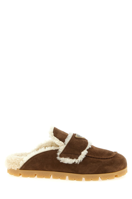 Triangle logo sabots Brown