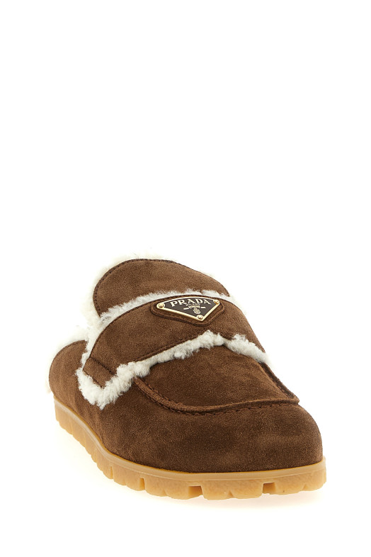 Triangle logo sabots Brown