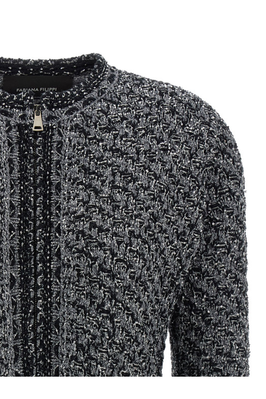 Твидовый пиджак Синий FABIANA FILIPPI GCD266F206L741VR2