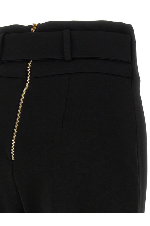 Брюки с поясом Черные BALMAIN GF1PL024JL050PA