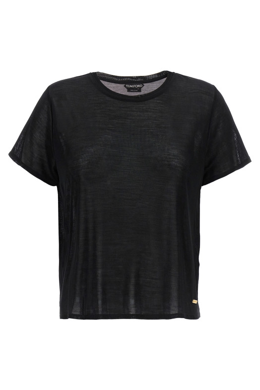 Silk t-shirt Black