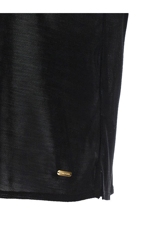 Silk t-shirt Black