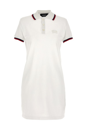 Платье-поло с вырезом Maxi Белое DSQUARED2 S72CV0477S22743100