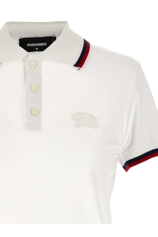 Платье-поло с вырезом Maxi Белое DSQUARED2 S72CV0477S22743100