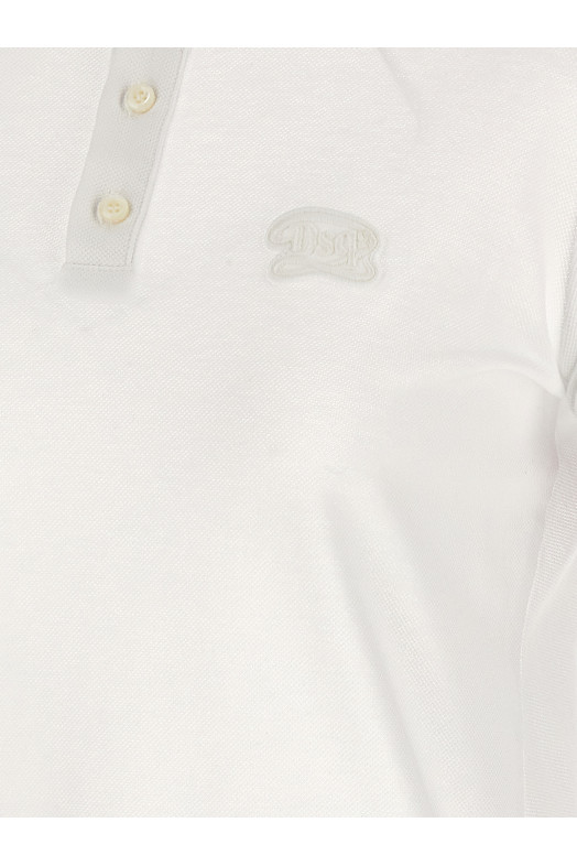 Платье-поло с вырезом Maxi Белое DSQUARED2 S72CV0477S22743100