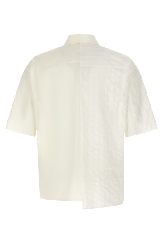 Рубашка из двух материалов Белая MM6 MAISON MARGIELA SH0DR0007MTN135961