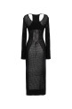 Ажурный длинный кардиган Черный ANDREA ADAMO ADPS23CA029472680473