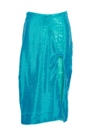 Sequin midi skirt BLUE