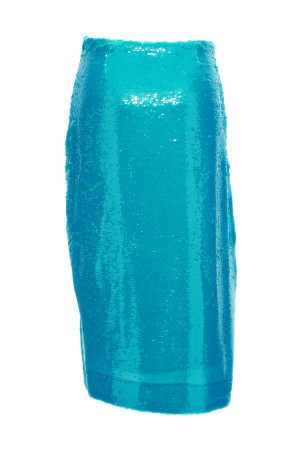 Sequin midi skirt BLUE