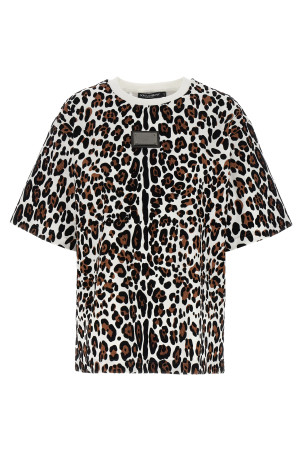 Animal print logo plaque T-shirt Multicolor