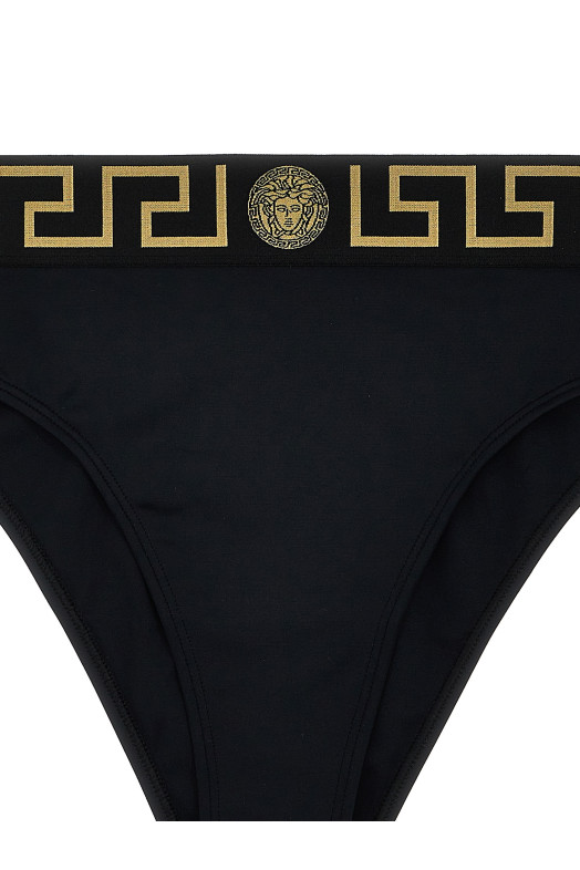 'Greca' bikini bottoms Black