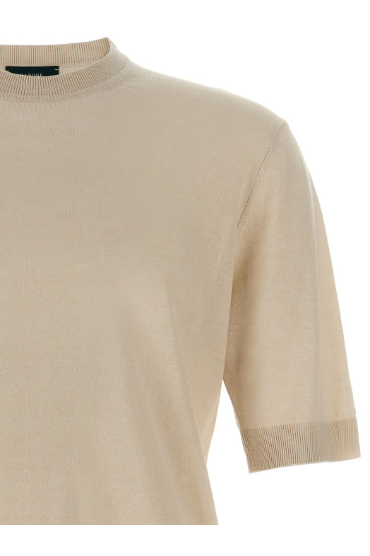 Linen cotton t-shirt White