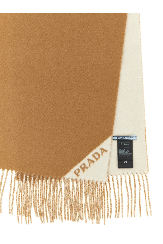 Двусторонний шарф Разноцветный PRADA 1FS0552COOF045Y