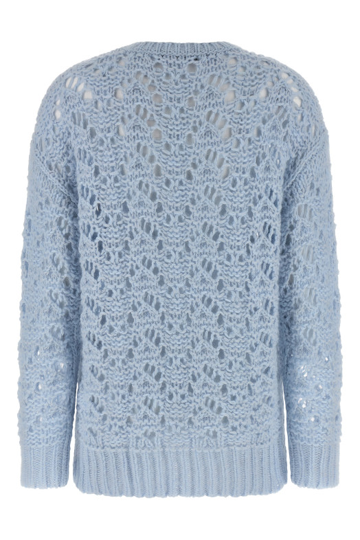 Свитер с ажурным узором СИНИЙ FABIANA FILIPPI MAD266F028L7425154