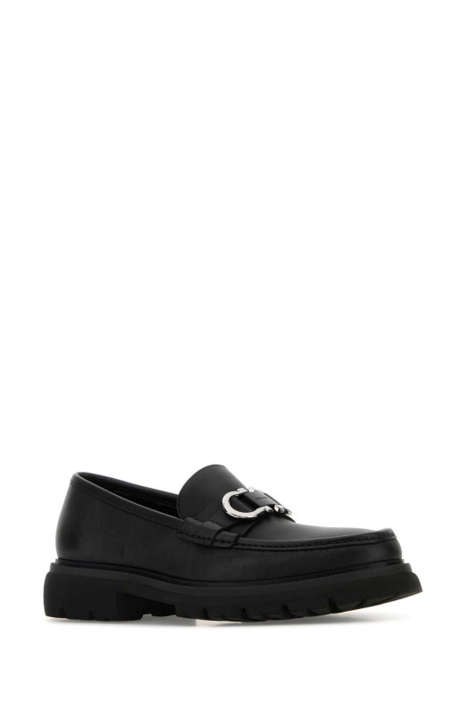 Black leather Cocoon loafers Black SALVATORE FERRAGAMO (0282497738502E)