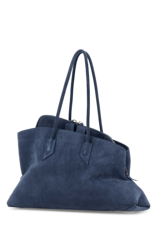 Air Force blue suede medium La Passeggiata shoulder bag THE ATTICO (260WAH00054LBT007AA)