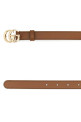 Brown leather GG belt GUCCI (4094170AAA5)