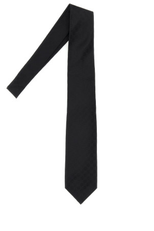 Черный шелковый галстук Black GUCCI (4565204B002)