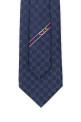 Темно-синий шелковый галстук GUCCI (4565204B002)
