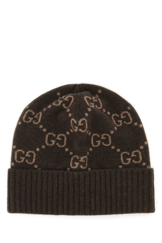 Embroidered cashmere beanie hat GUCCI (8113924GABX)