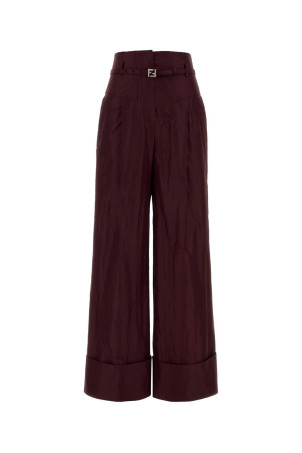 Burgundy taffeta pant FENDI (FR6673AW7C)