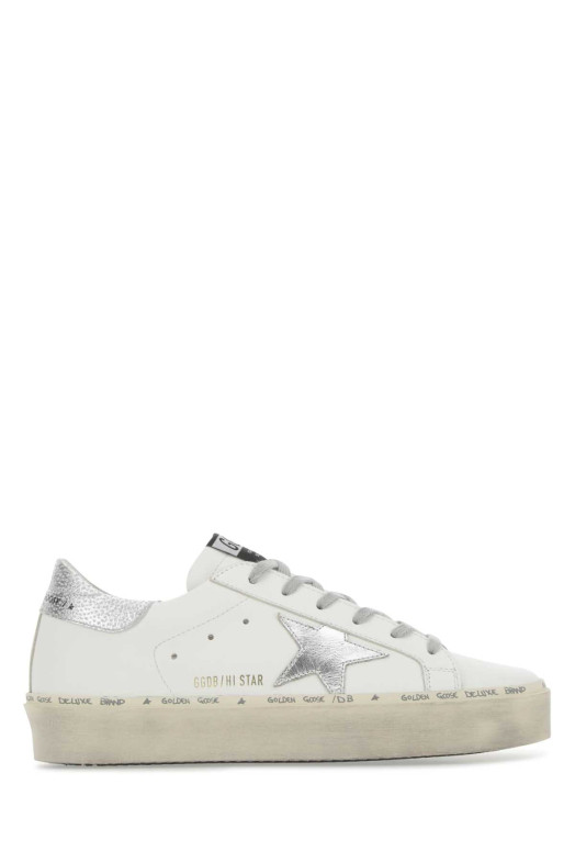 Белые кожаные кроссовки Hi Star GOLDEN GOOSE DELUXE BRAND (GWF00118F000329)