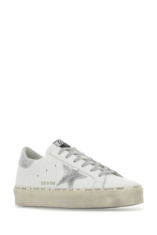 Белые кожаные кроссовки Hi Star GOLDEN GOOSE DELUXE BRAND (GWF00118F000329)