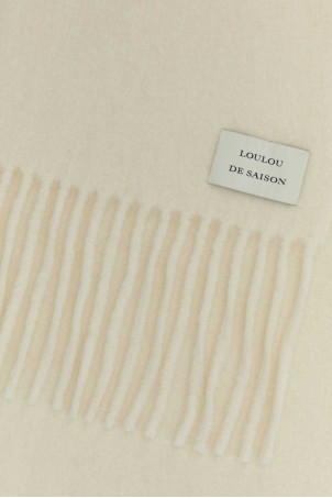 Ivory alpaca blend Santo scarf Beige LOULOU DE SAISON (SANTO)