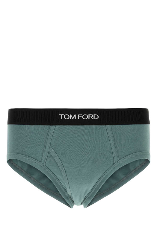 Синее эластичное хлопковое платье TOM FORD (T4LC11040)