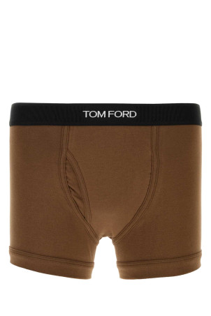 Brown stretch cotton boxer TOM FORD (T4LC31040)