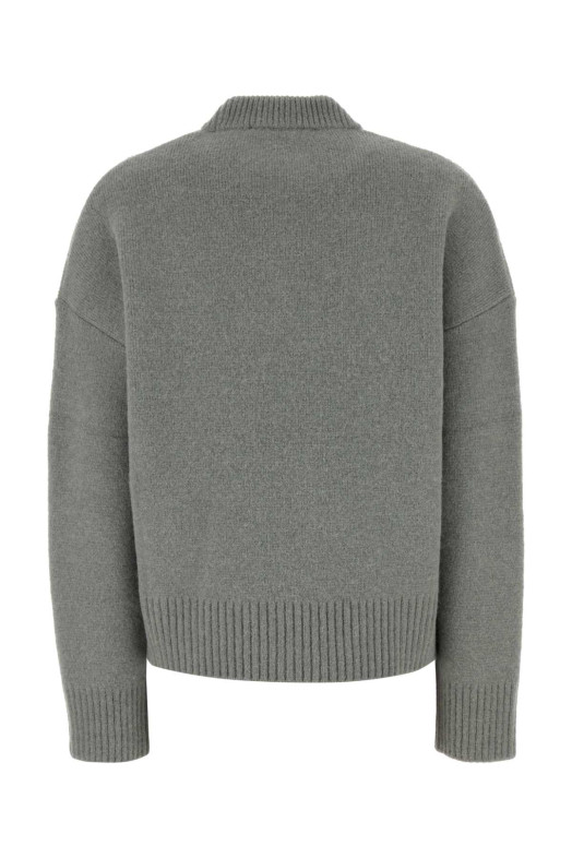 Grey stretch alpaca blend sweater AMI (UKS836KN0135)
