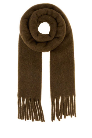 Brown alpaca blend scarf AMI (USF673AW0004)