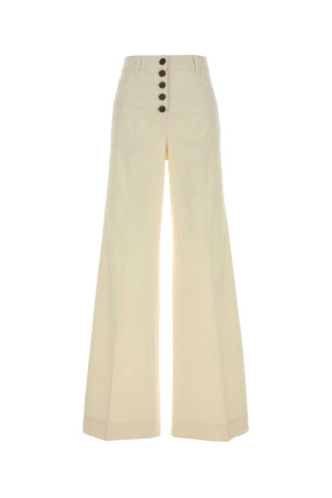 Ivory stretch cotton wide-leg pant ETRO (WRNB0004AU116)