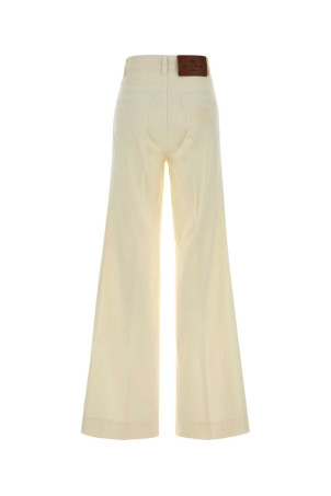 Ivory stretch cotton wide-leg pant ETRO (WRNB0004AU116)