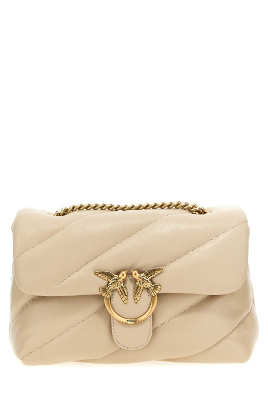 'Classic Love Puff' Crossbody Bag Beige