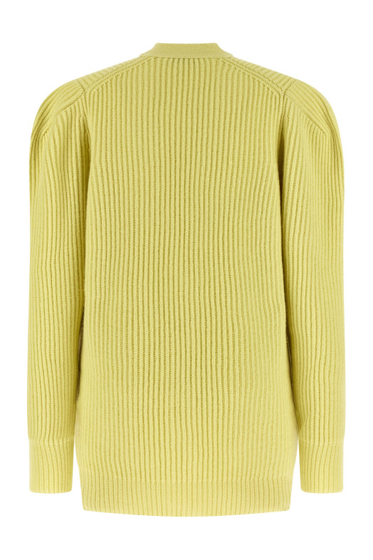 Thick knit cardigan Yellow