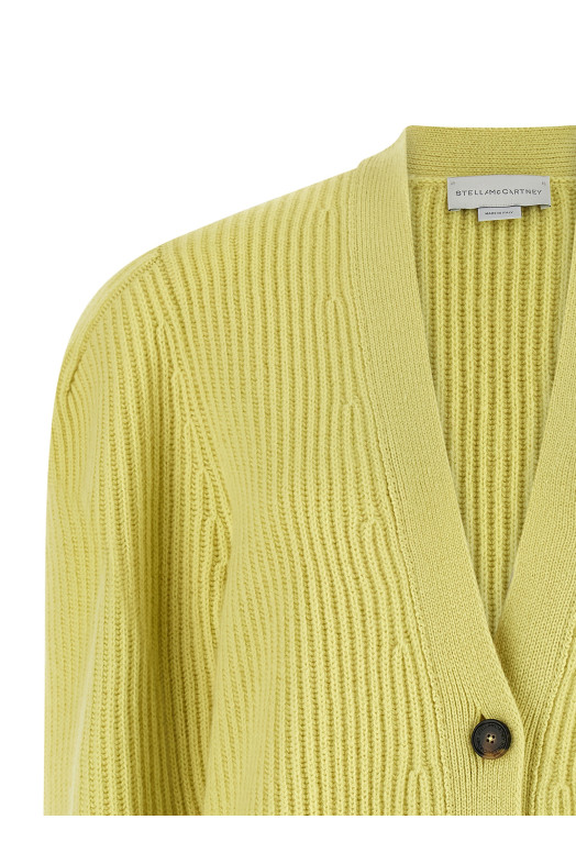 Thick knit cardigan Yellow