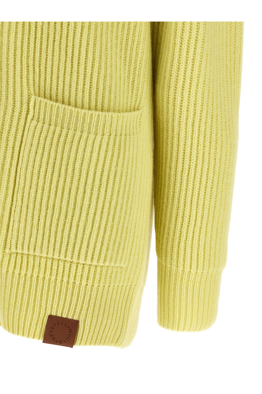 Thick knit cardigan Yellow