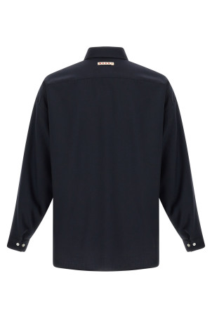 'Tropical wool' shirt Blue