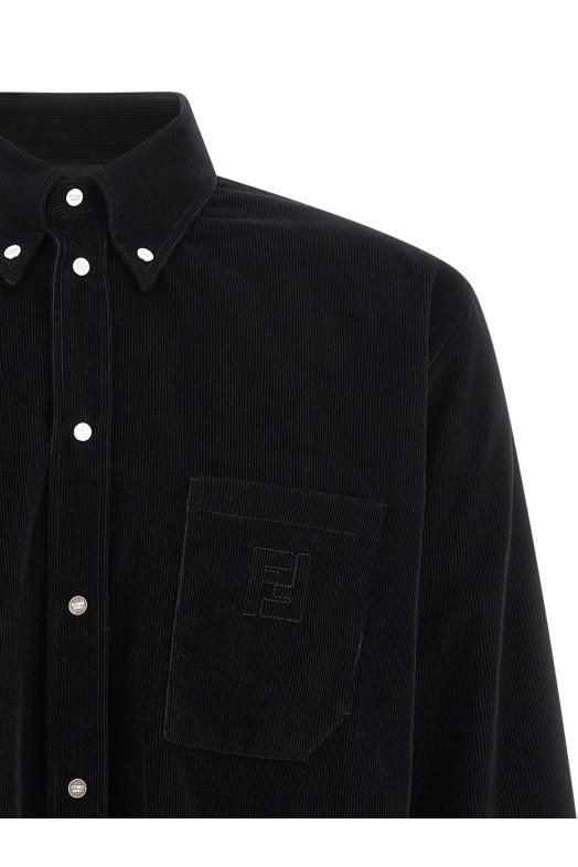 Corduroy shirt Black