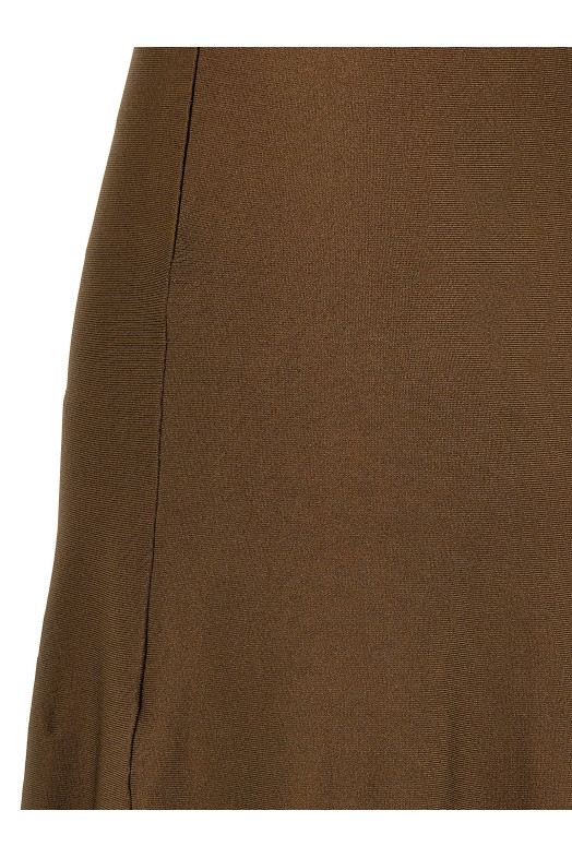 Вискозное платье коричневого цвета FENDI FZDD39AUHRF1RXA