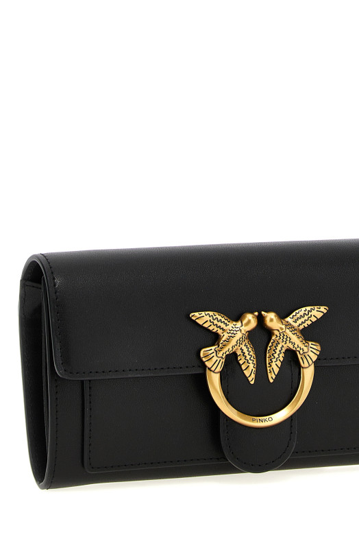 'Love Simply' wallet on chain Black