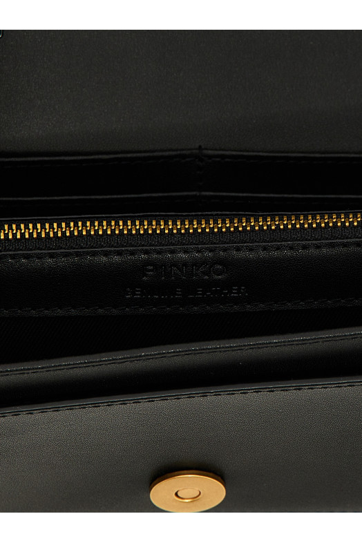 'Love Simply' wallet on chain Black