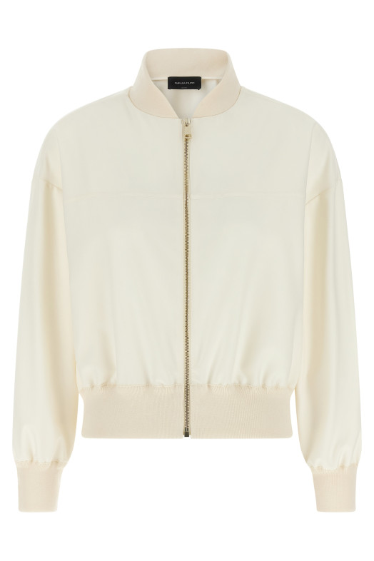 Вставить бомбер Белый FABIANA FILIPPI GCD266F227L7810145