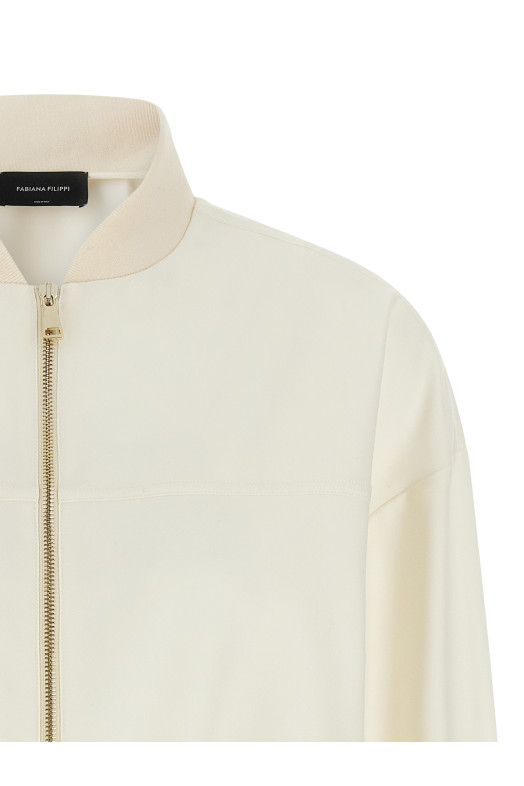 Вставить бомбер Белый FABIANA FILIPPI GCD266F227L7810145
