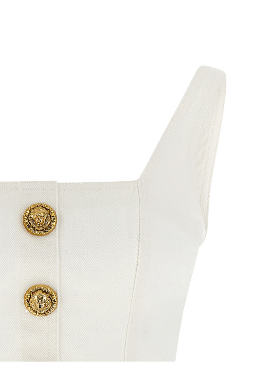 Кнопка сверху Белый BALMAIN GF1AD214DG140FC