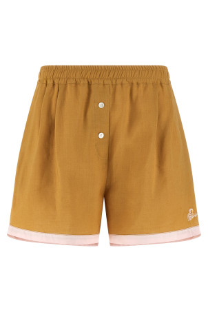 Linen shorts Yellow