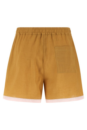 Linen shorts Yellow