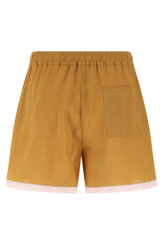 Linen shorts Yellow